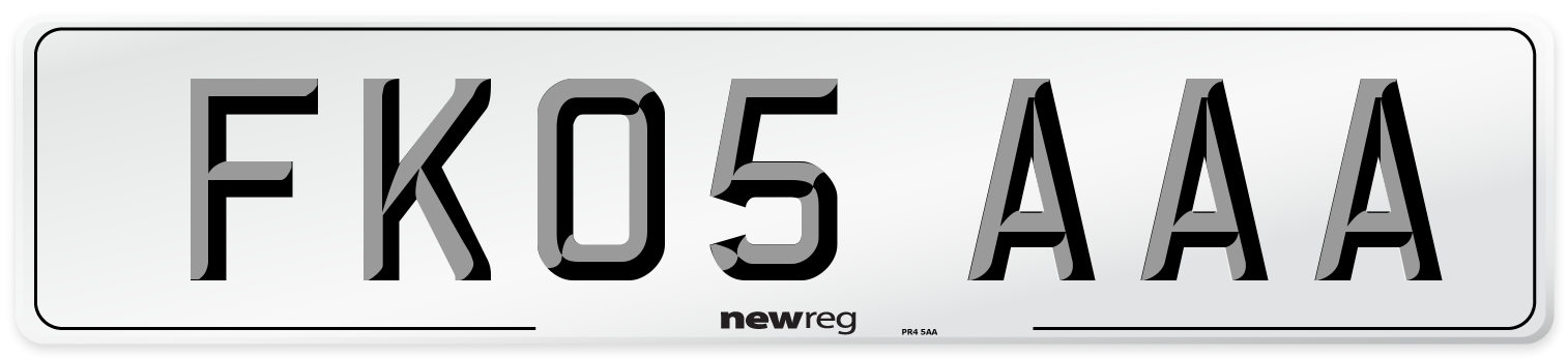FK05 AAA Number Plate from New Reg